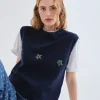 Compania blue knit vest 4 Amy Knitted Tank Top