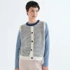 Mimi Blue Stripe Knitted Waistcoat