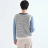 Mimi Blue Stripe Knitted Waistcoat