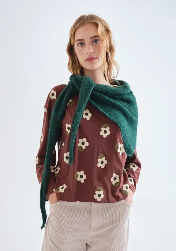 Flora Forest Green Scarf