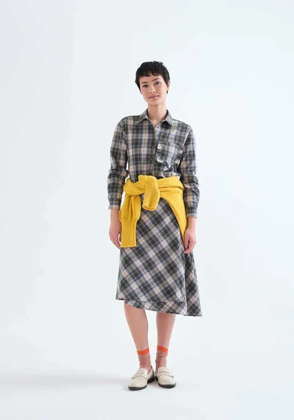 Compania green plaid shirt 4 Mara Check Cotton Shirt