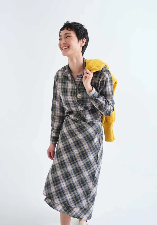 Compania green plaid shirt 5 Mara Check Cotton Shirt