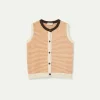 Mimi Orange Stripe Knitted Waistcoat