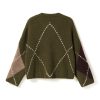 Lai Knit Avocado Green Mix 2 Lai Advocado Argyle Sweater