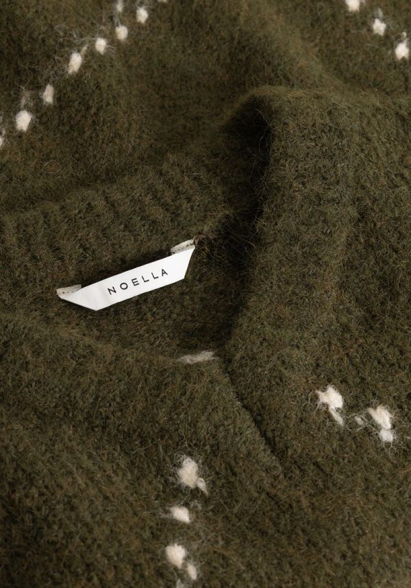 Lai Knit Avocado Green Mix 3 Lai Advocado Argyle Sweater