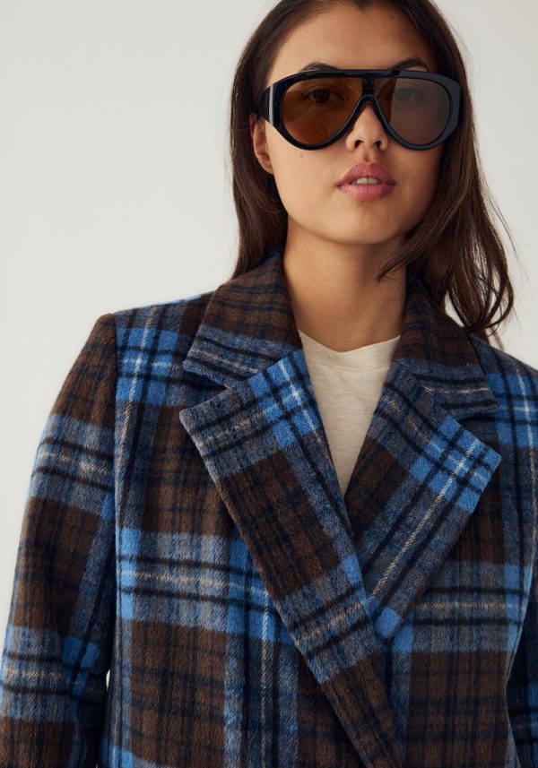 N-Jaci Coat Daliyah Blue Check 12 Jaci Check Coat