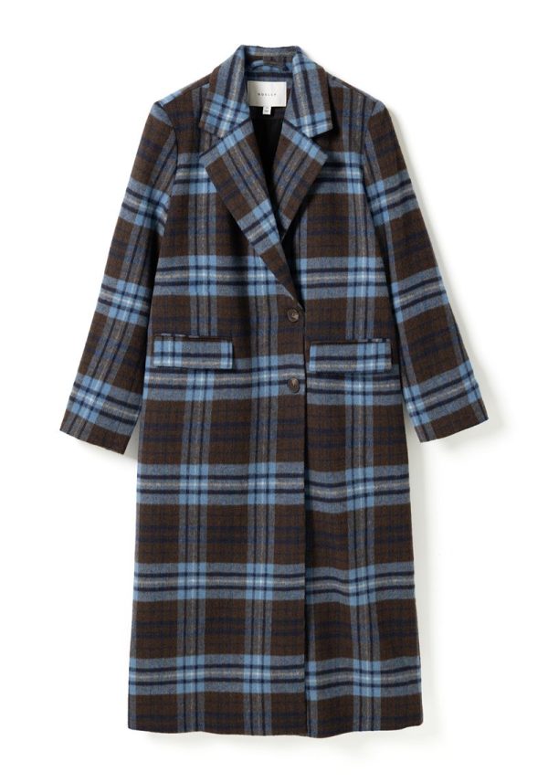 N-Jaci Coat Daliyah Blue Check Jaci Check Coat