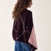 N-Laiana Knit Cardigan Winetasting Mix 5 Lai Burgundy And Pink Argyle Cardigan