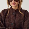 N-Marnie Jacket Coffee Melange 8 Marnie Bomber Jacket