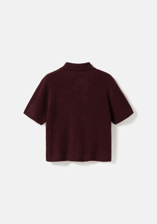 N-Marwood Knit Cardigan Winetasting 6 Marwood Short Sleeved Cardigan