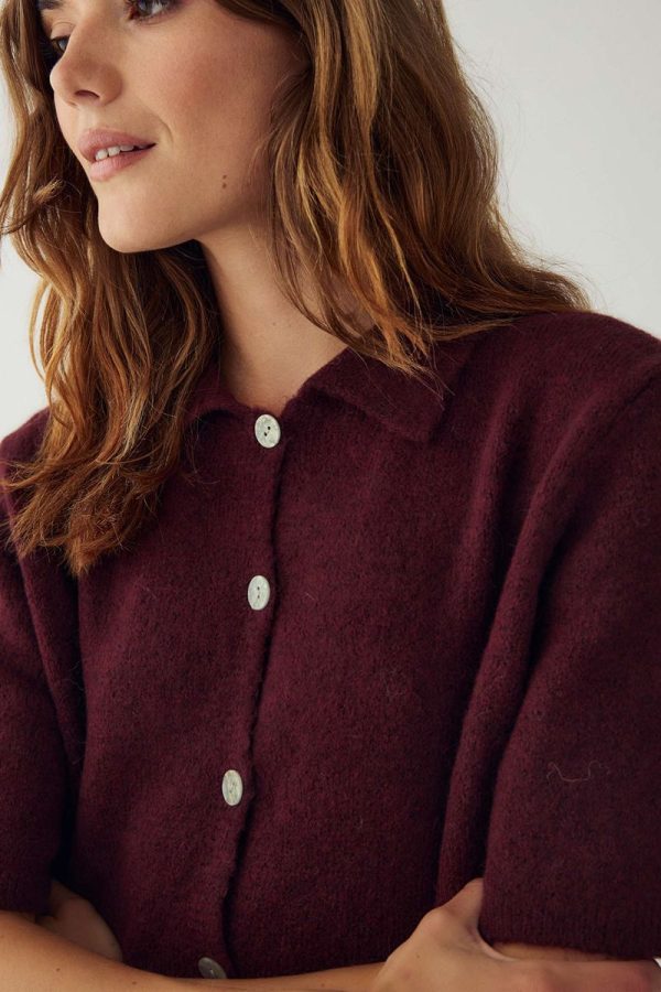 Noella marwwod knit 2 Marwood Short Sleeved Cardigan