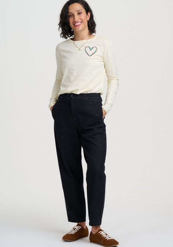 Sugarhill rose jeans 2 Mila Embroidered Barrel Jeans