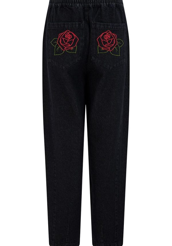 Sugarhill rose jeans 3 Mila Embroidered Barrel Jeans