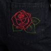 Sugarhill rose jeans 6 Mila Embroidered Barrel Jeans