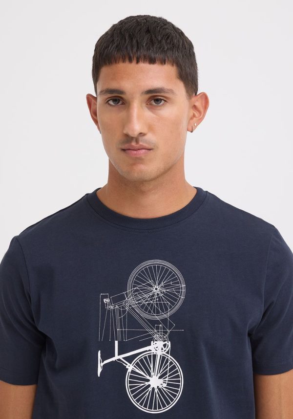 Blend bike navy t 4 Bailey Navy T-Shirt