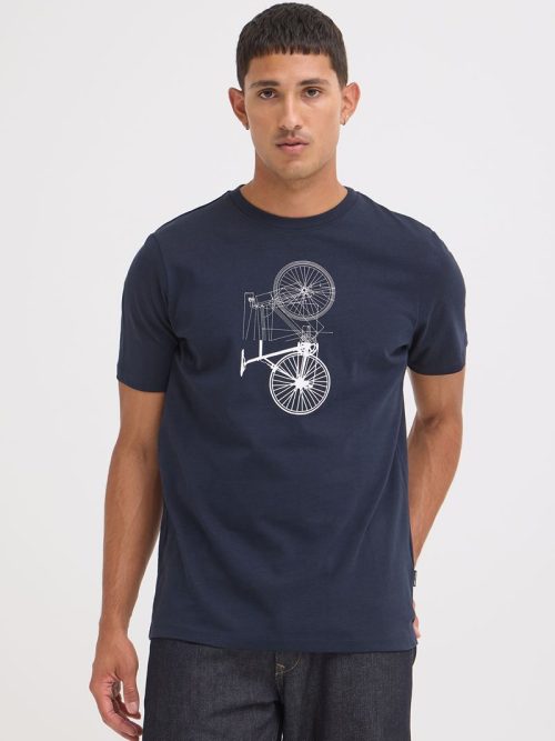 Blend bike navy t 5 Bailey Navy T-Shirt