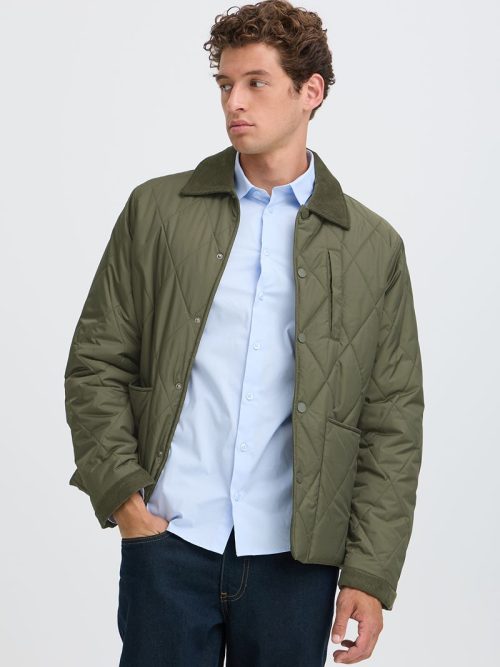 Casual friday quilted jacket olive 4 Benji Quilted Jacket