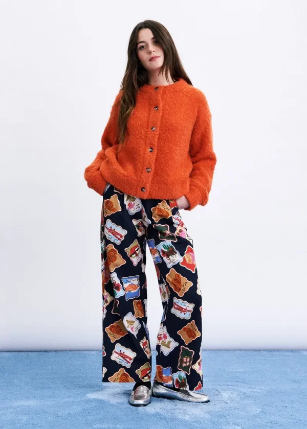Syros Deep Orange Cardigan