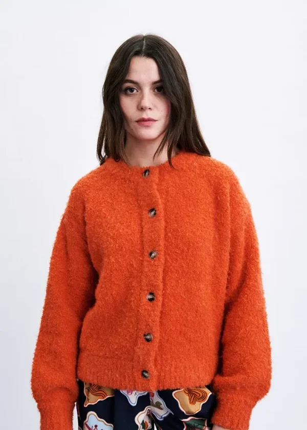 Syros Deep Orange Cardigan