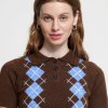 Ichi argyle dasila chicory 2 Dasila Chicory Argyle Knit