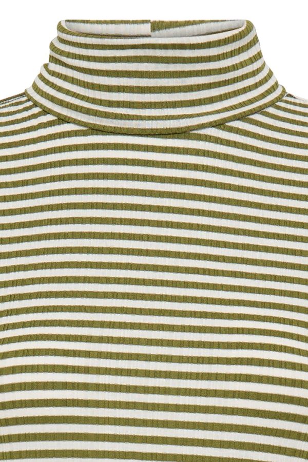 Ichi calla green stripe polo 6 Cella Green Stripe Top