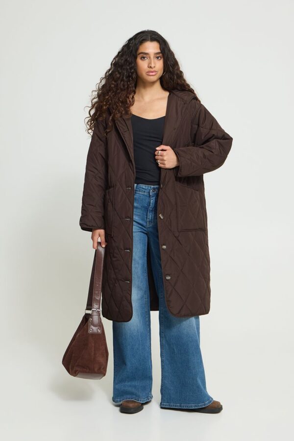 Ichi hansa mole puffa 5 Hansa Chocolate Brown Coat