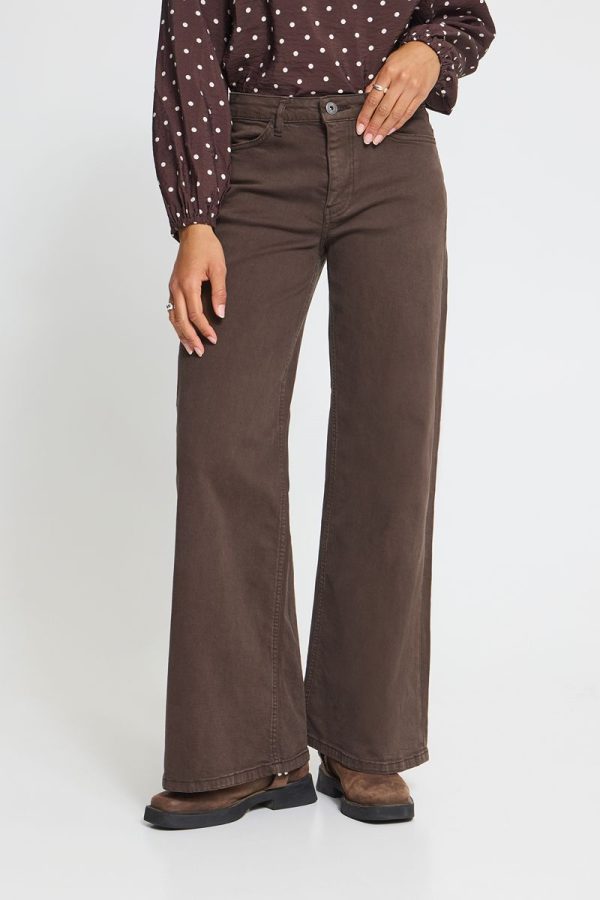 Ichi ziggy coffee bean jeans 3 Coffee Bean Ziggy Wide Jean