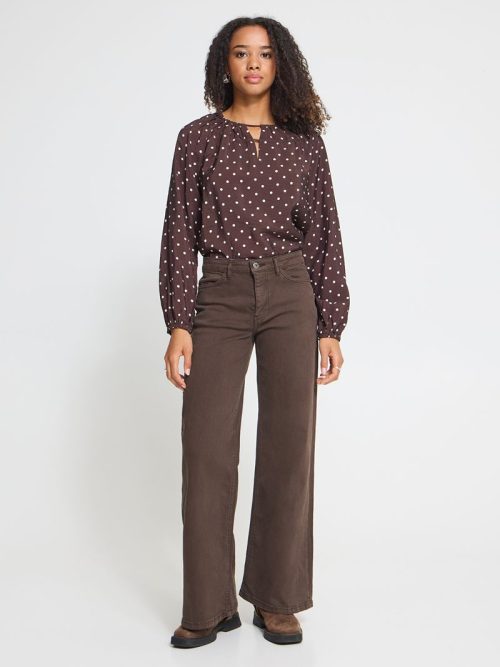 Ichi ziggy coffee bean jeans 5 Coffee Bean Ziggy Wide Jean