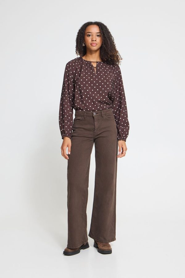 Ichi ziggy coffee bean jeans 5 Coffee Bean Ziggy Wide Jean