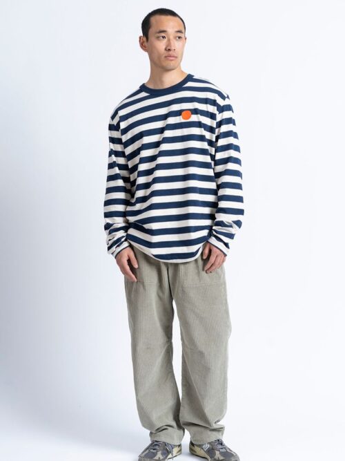 Loreak dot stripe long sleeved 1 Dot Indigo Stripe Top