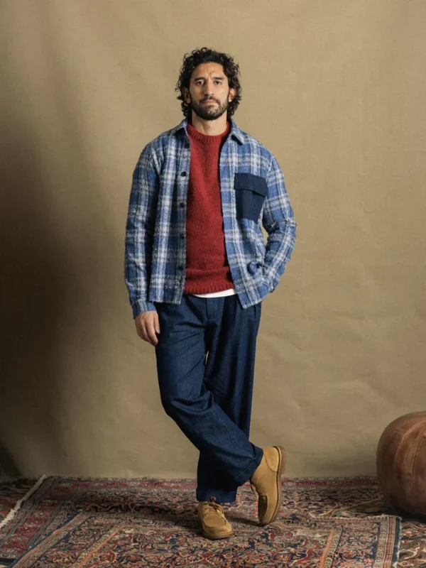 Mos Mosh Wilson jacket 1 Wilson Indigo Check Jacket