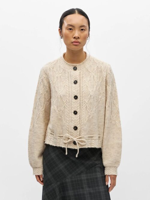 Object cream knit 5 Greta Cardigan