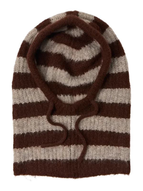 Milu Brown Striped Balaclava