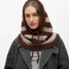 Milu Brown Striped Balaclava