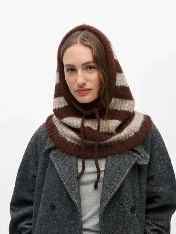 Milu Brown Striped Balaclava