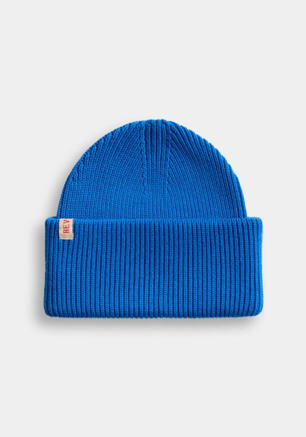 Electric Blue Big Fold Beanie