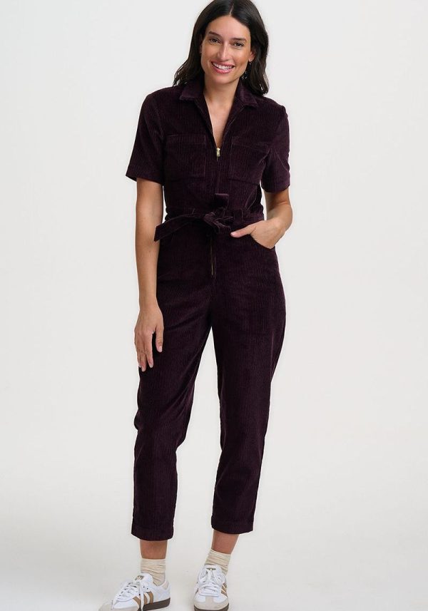 Sugarhill plum cord jumpsuit 1 Meredith Corduroy Jumpsuit