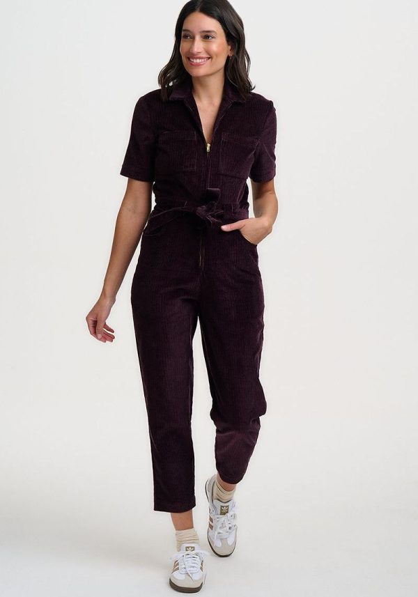 Sugarhill plum cord jumpsuit 2 Meredith Corduroy Jumpsuit