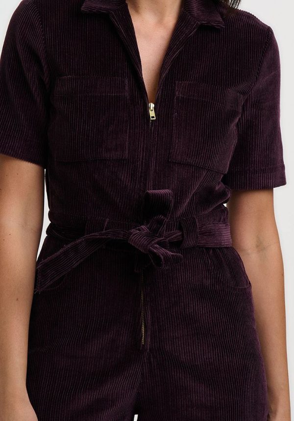 Sugarhill plum cord jumpsuit 3 Meredith Corduroy Jumpsuit