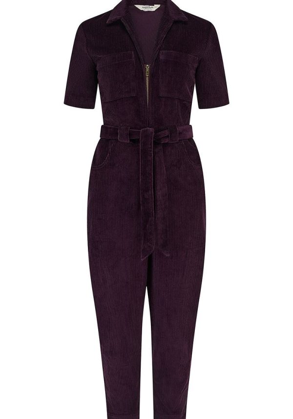 Sugarhill plum cord jumpsuit 5 Meredith Corduroy Jumpsuit