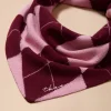 Pink Argyle Merino Wool Scarf