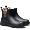 Leopard Lua Fur Lined Rain Boots