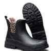 Leopard Lua Fur Lined Rain Boots
