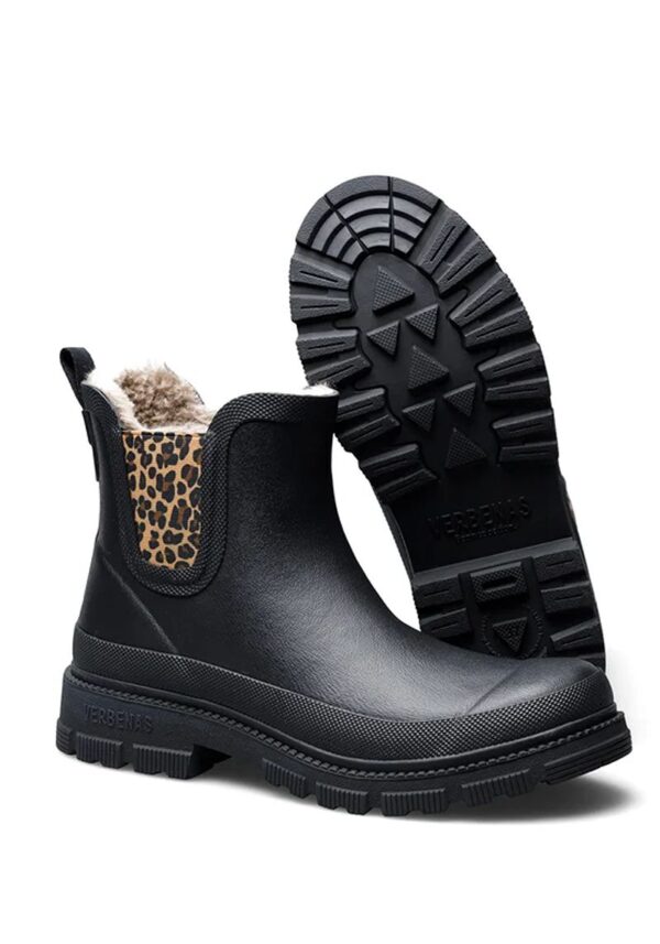 Leopard Lua Fur Lined Rain Boots