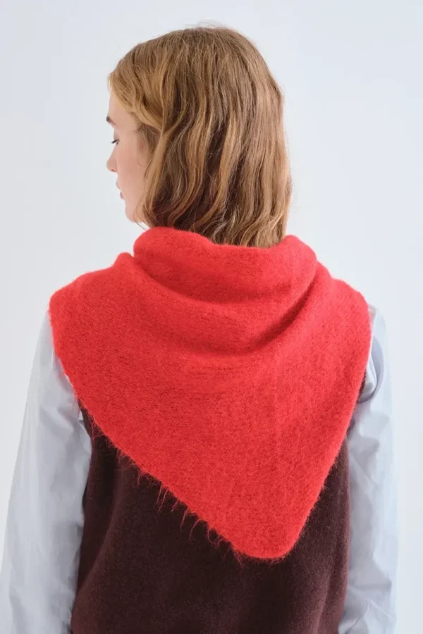 Flora Vibrant Red Scarf