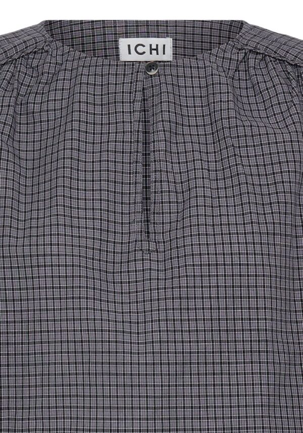 Ichi fabunni grey check blouse 2 Fabunni Blouse
