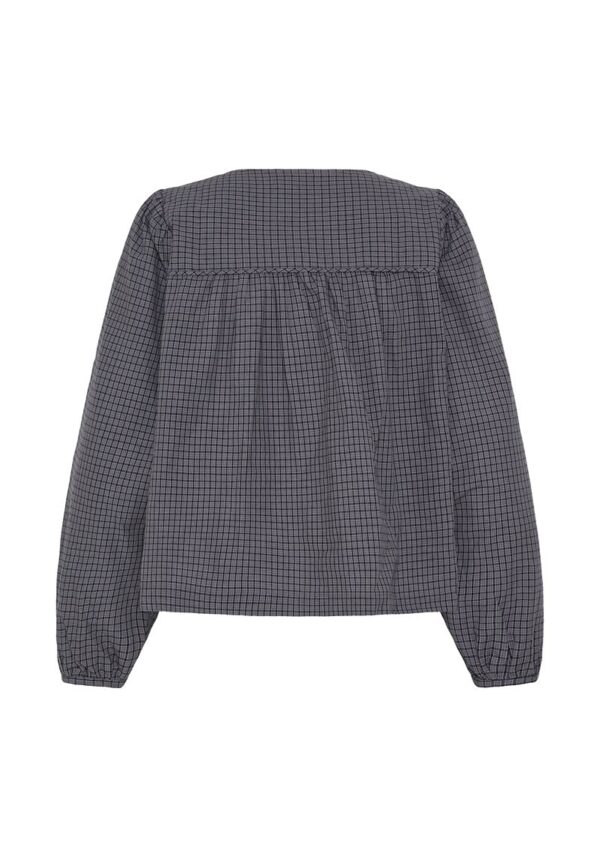 Ichi fabunni grey check blouse 3 Fabunni Blouse