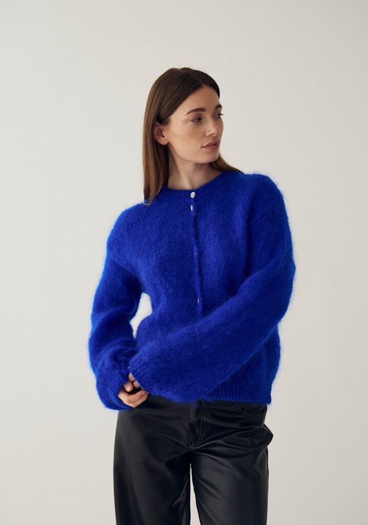 Electric Blue Kae Mohair Cardigan