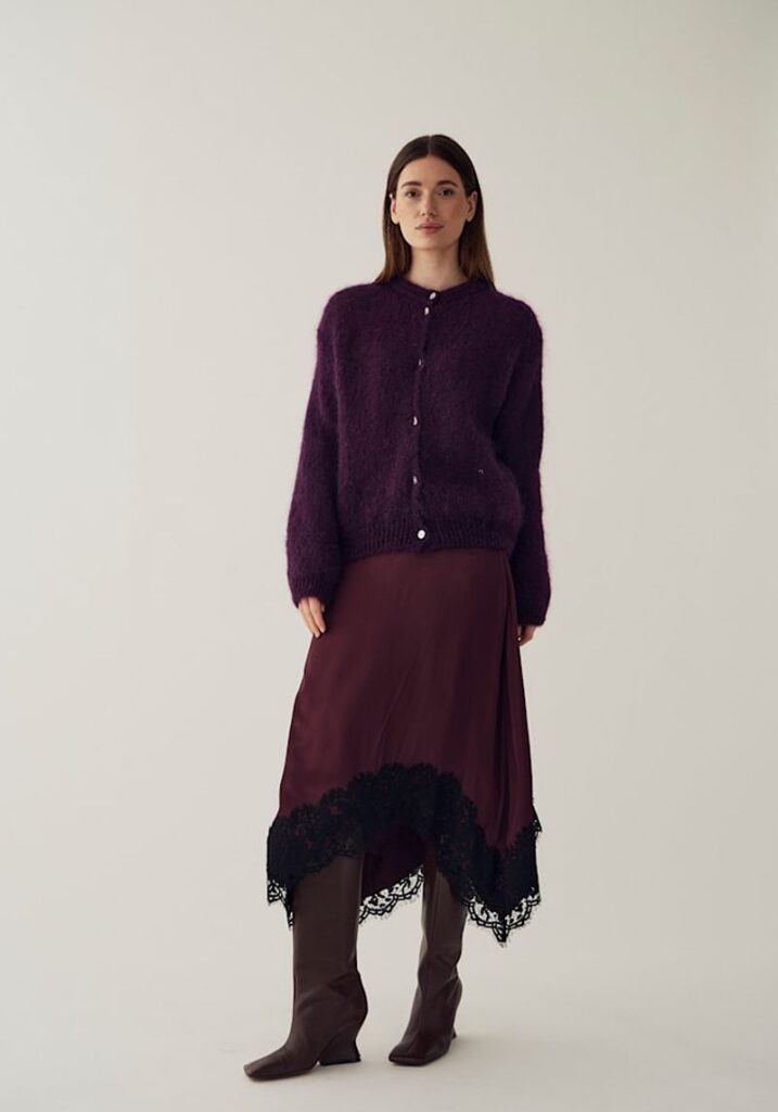 Wine Tasting Kae Mohair Cardigan