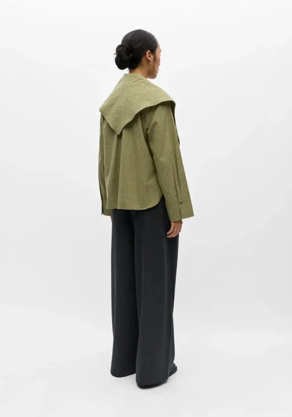 Object green check shirt 3 Yvonne blouse